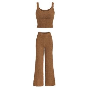 Cozy Knit Skims Set Camel